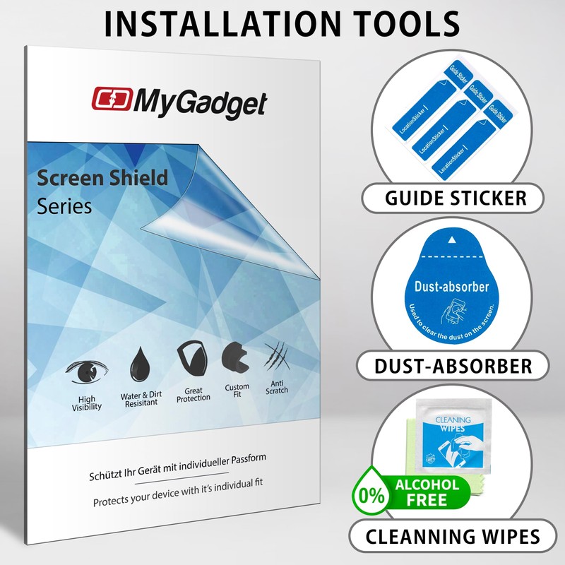 MyGadget 2x Screen Protector Crystal Clear HD compatible with Apple