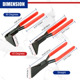 NYXOVA 3-Piece Sheet Metal Bending Pliers Set, Hand Seamers for Roofers, Plumbers, and Metal Processing Straight, 45° & 90° Metal Bender Tool