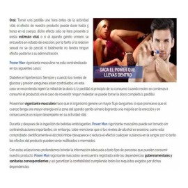 Ashtar Institute Power Man 4 Tabletas De 500 Mg Pastilla Azul Para Hombres