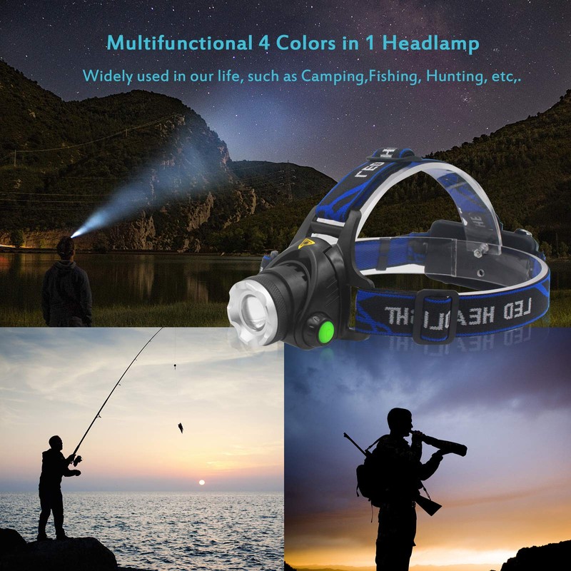 TotaLohan 4 in 1 Multicolor Headlamp 800 Lumen Zoomable One