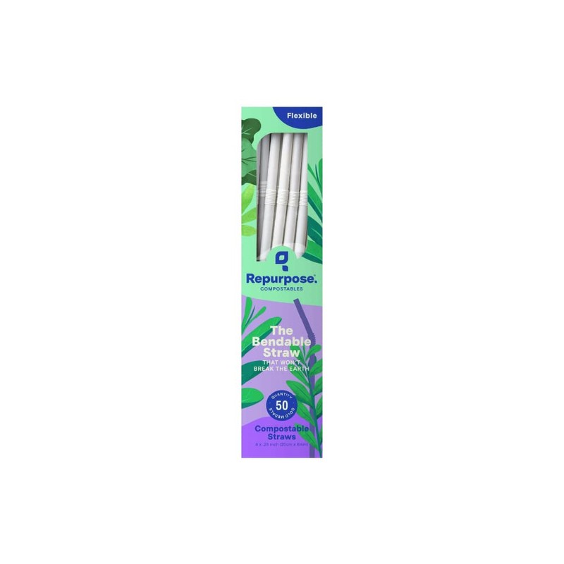 Repurpose, Eco-Bendy Straw, 50 Count