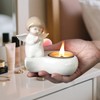Tealight Candle Holder, Ceramic Angel Candle Holder for Table Display,