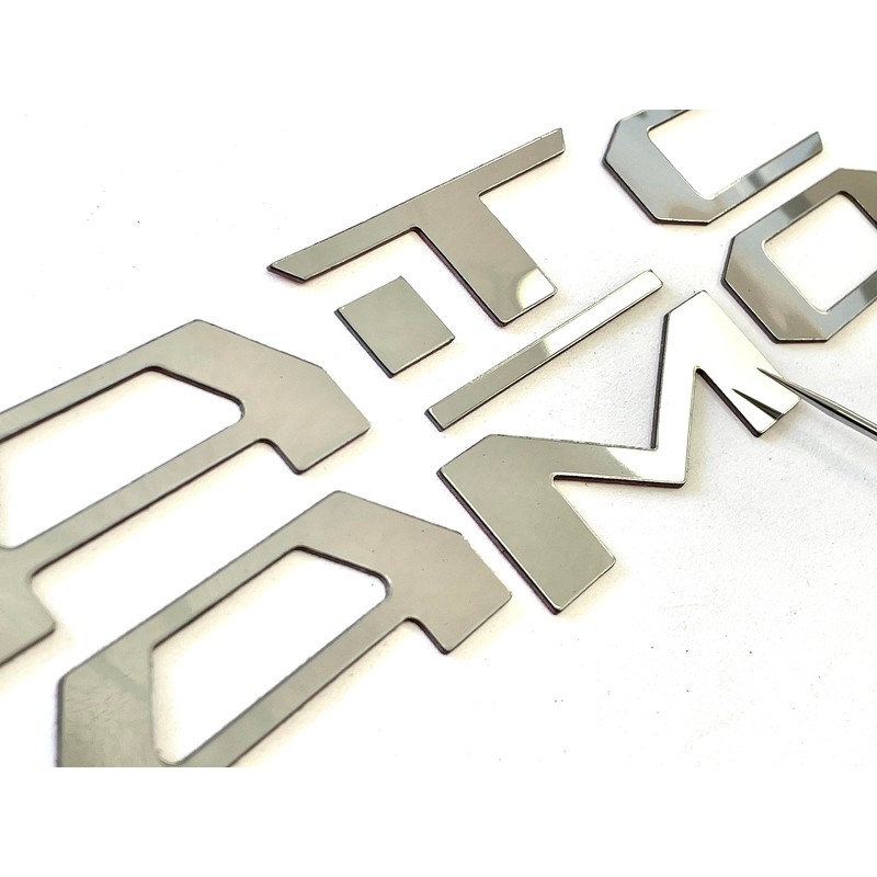 Chrome Tailgate ABS Plastic Letters Compatible with Taco 2016-2023 Rear