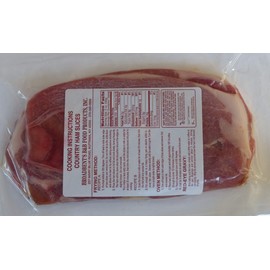 Julia's Pantry Premium Cured Country Ham Hickory Smoked Center Steaks 3 - 1# Packages with Red Eye Gravy Sample