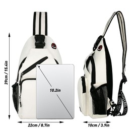 Long Keeper Lightweight Sling Backpack, Unisex Crossbody Backpack Chest bag Small Rucksack Sport Hiking Gym Dual-Use Travel Shoulder Bag for Women Men Teenager