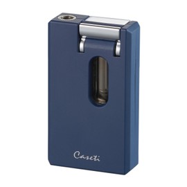 Caseti Urban Single Torch Flame Lighter, Built in Cutter, Built in Punch, Windproof Adjustable Flame Lighter (Shipped Without Butane) (Blue)