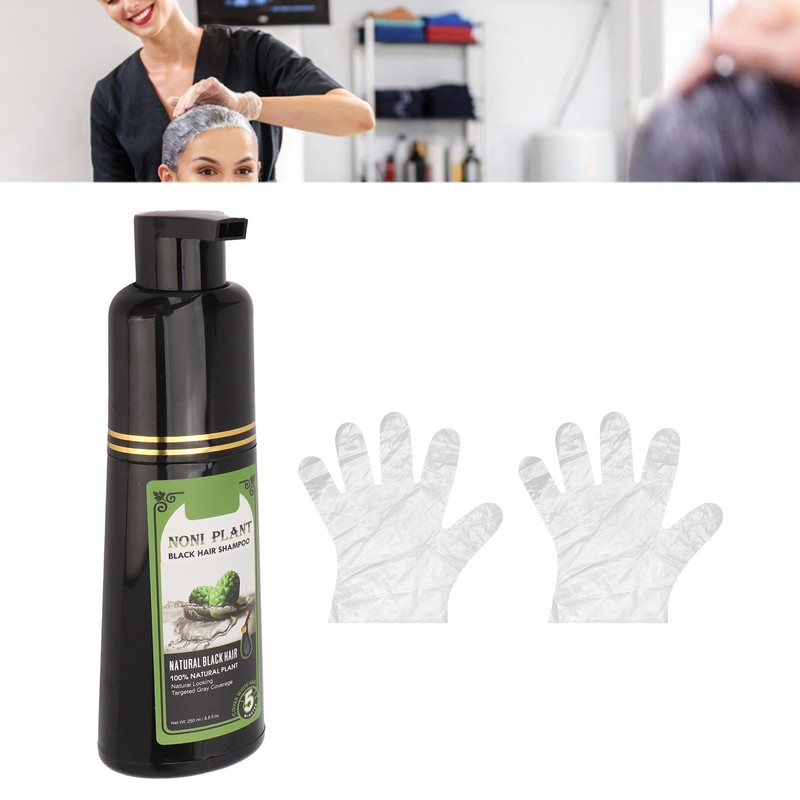 Black Hair Shampoo White Hairs Dye Colouring Quick Dyeing 250ml