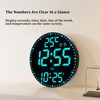 HZDHCLH Digital Wall Clock 12 Inch LED With Remote Control