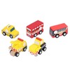 12pcs Wooden Mini Trucks Forward Backward Promote Cognitive Kids Educational