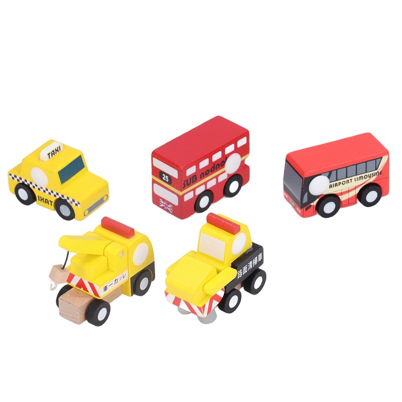 12pcs Wooden Mini Trucks Forward Backward Promote Cognitive Kids Educational