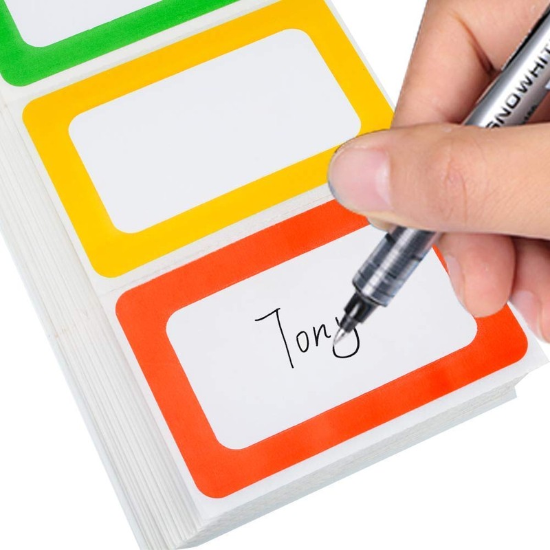 FungLam Name Labels, Color Labels, Handwritten Stickers, Waterproof, Classification, 200