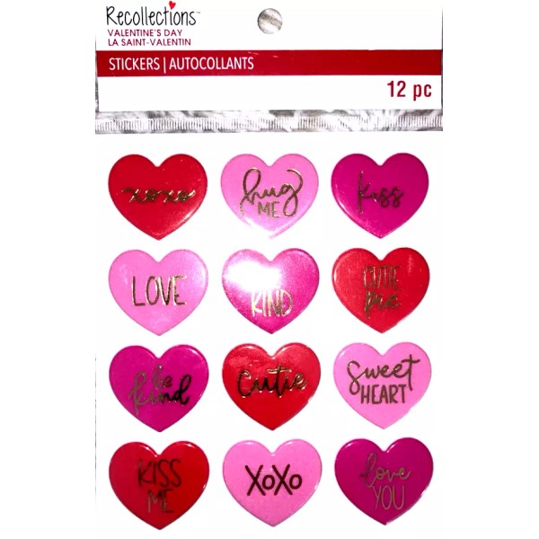 Recollections Heart Hearts Love Valentine Kiss Cutie Pie Hug Sweetheart