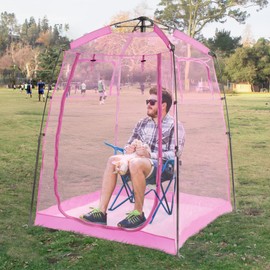 All Weather Proof Pod Sports Tent,Outdoor Weather Tent Sports Pod Instant Shelter with Sealed Floor,MultiPod Screen Room with Carry Bag,Screen House for Sport Event,Camping,Fishing51 x51 x62 Pink