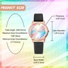 JewelryWe Womens Bohemia Leather Watch: Analog Quartz Bling Rainbow Round