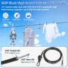 TooTaci 15ft Outdoor Clothesline Kit, 3/16" Black PVC Coated Wire