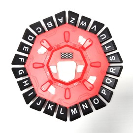 KIMPOK Word Game for Families, Fun Party & Learning Board Game for Kids & Adults, Fast-Paced 24 Letter Press Games with LCD Timer, 35 Cards, 2 Game Modes, Birthday Red