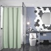 AmazerBath Waffle Stall Shower Curtain, Sage Green Shower Curtain Fabric,