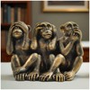 PlentifulHome 3 Wise Monkeys Statue - Hear No Evil, See