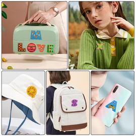 FineInno Pack of 26 Letters Sew-On Patches, Embroidered Patches, Iron-On Patches, Stickers for Clothing, T-Shirt, Backpacks, Jeans, Hats