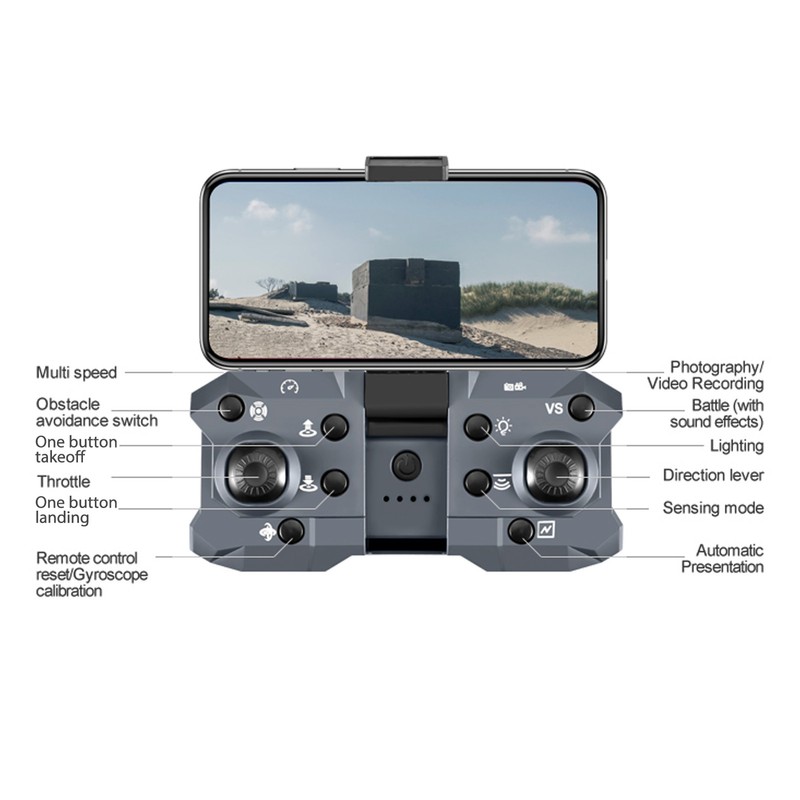 RC Helicopter Intelligent Obstacle Avoidance Gesture Sensing HD Dual Camera
