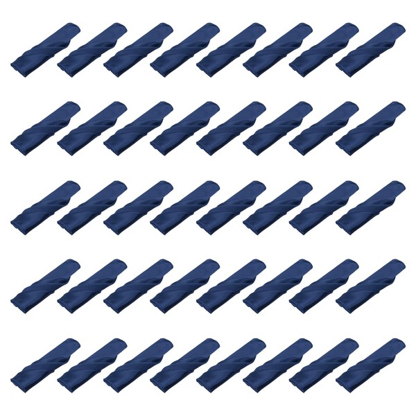 sourcing map 40pcs Navy Blue Satin Table Napkins Polyester Square