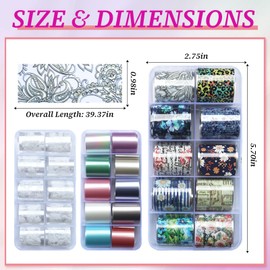 LoveOurHome 30 Sheet White Flower Tranfer Nail Foils Sticker Decorations, Floral Nail Tranfer Foil Stickers Marble Nails Stickers Decals Metallic Fingernail Tip Foil Sheet Gel Acrylic Nails Accessory