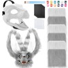 Seenelling 13 Pcs DIY Dino Mask Kit Hard Plastic Dinosaur