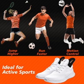 V.Step Carbon Fiber Insoles for Men Women, Shock Absorbing Sport Shoe Insoles for Basketball Volleyball Running Athletics Jump Higher XL