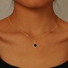 YYDSUNY Dainty 14K Gold Plated Black Onyx Necklace for Women