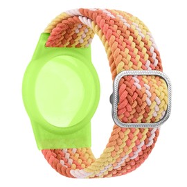 Airtag Kids Wristbands with Elastic Braided Strap, GPS Tracker Holder Protector, Lightweight, Breathable, Anti-Lost Airtag Wristbands for Kids and Toddlers