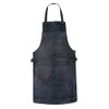 LeatherShire Black Wax Full Grain Leather Bib Apron Butcher Apron