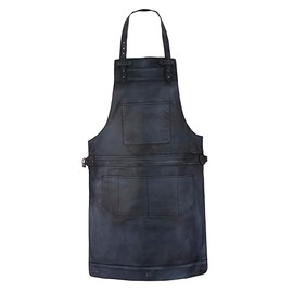 LeatherShire Black Wax Full Grain Leather Bib Apron Butcher Apron Chef Apron BBQ Apron DIY Apron Barber Apron Blacksmith Apron Woodwork Apron Gift