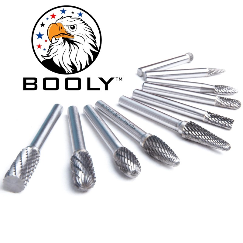 Premium-Grade Die Grinder Bits Tungsten Carbide Burr Set 1/4 Shank