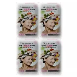 Recheine [셀러허브]리체나 샴푸형 염색제 80g 4개 자연스러운 흑갈색 (S39370439) Seller Herb Re:cen Natural Black Brown Shampoo Dye 80g 4 pack [Four]