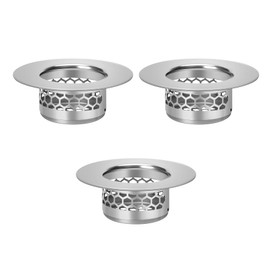 Bathroom Sink Strainer, Bathtub Lavatory Sink Drain Strainer Hair Catcher for Laundry, Mop Pool, Utility, Slop, RV Sink, Stainless Steel Drain Filter。Fit Hole Size from 1.25" ，3 Pack (1.1”)