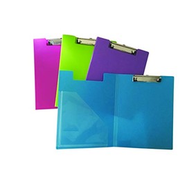 Seco Foldover Clipboard - Pack of 4 Assorted Colours