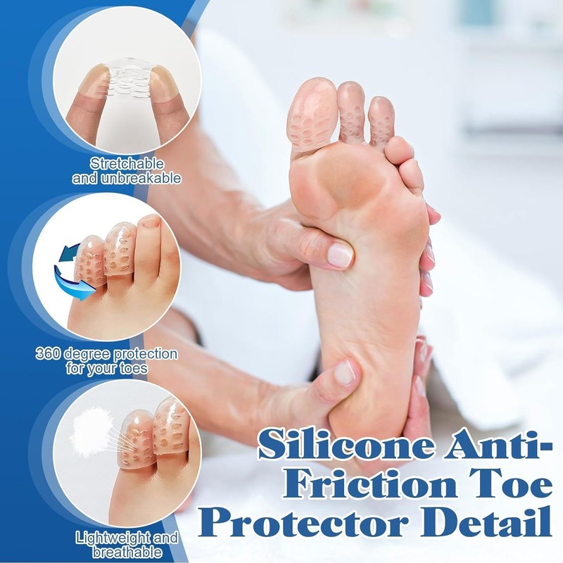 20 Pcs Protector para Dedos de Los Pies, Protector de