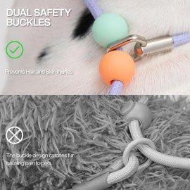 Dog Slip Lead Dog Leash, 5 FT Training Leash,No-Pull Slip Leash and Collar 0.29” Wide for Small Medium Dogs Only 0.1Ib Weigh