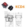 Ganasome 2Pcs Waterproof Boat Type Rocker Switch KCD4 DPST 6A