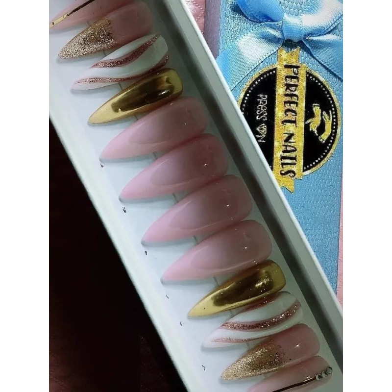 Perfect Nails Press On Uñas Postizas Navideñas Calidad Salon