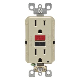 Leviton R71-GFNT1-0RI Co. TV207148 15A Ivy DPLX Receptacle, No Size, Ivory