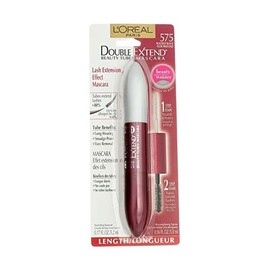 Loreal Paris Double Extend Beauty Tubes Blackest Black Mascara -- 3 per case.