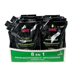 Lehit Coctel Multivitaminico 8 en 1 Tratamiento Capilar Repolarizador Caja x 12 doypacks de 90g.