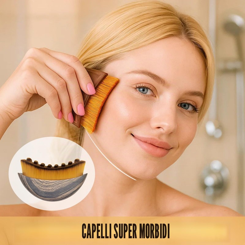 2 spazzole a secco per drenaggio linfatico, spazzola viso per