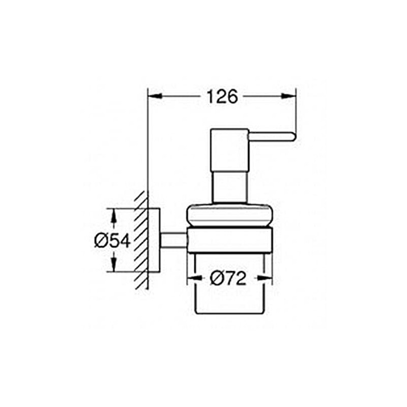 Grohe Essentials Seifenspender mit Halter, supersteel, 1 Stück, 40448DC1