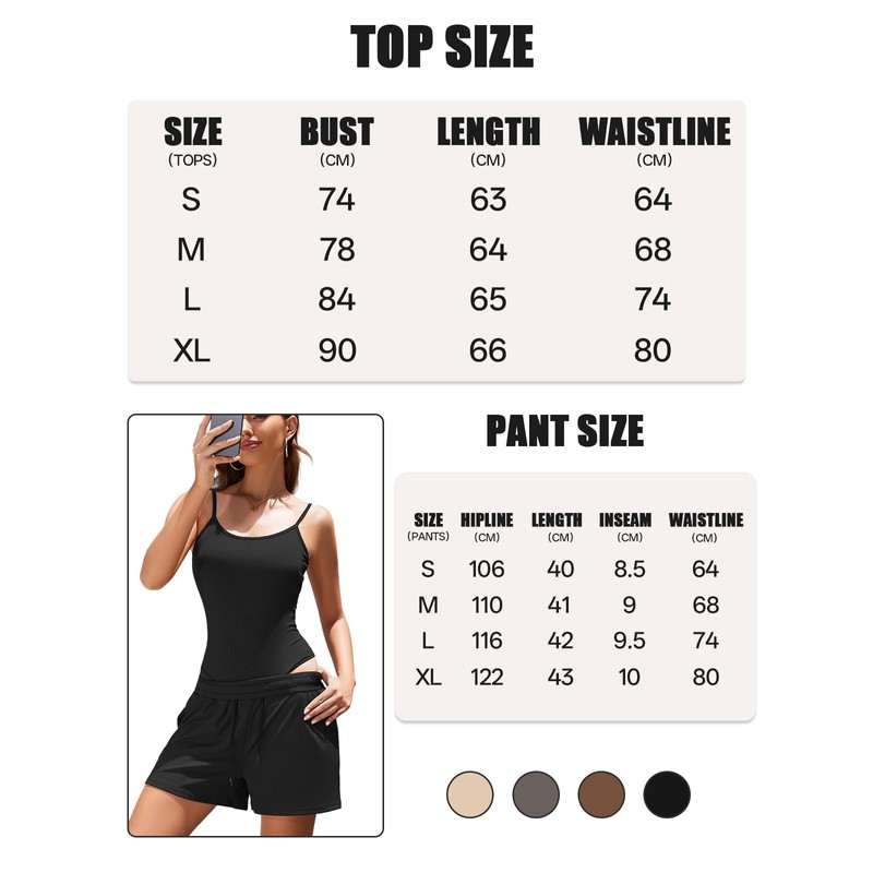 Rayson Completo da Donna Estivo 2 Pezzi Curvy Eleganti Tuta