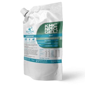 KMC NRG Gel+: Caffeine Energy Gel Refill Pouch – Mint Flavour | 27g Carbs, Electrolytes, B Vitamins, Vegan & Gluten Free (10x70g Serves)