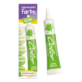 Günthart BackDecor 20 g Green in Practical Easy to Dose Tube, Ideal for Colouring Frosty, Cream, Ice Cream, Cakes and Other Desserts