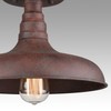 DANSEER Lighting Vintage Retro Rustic Metal Barn Semi Flush Mount