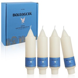 Handmade Unscented Milk White Taper Candles Long Burning 5 Inch Cute Candlesticks with Elegant Design Smokeless Candles for Home Décor Wedding